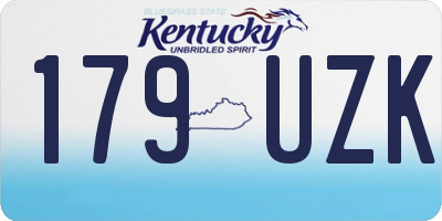KY license plate 179UZK