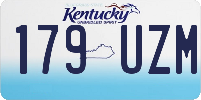 KY license plate 179UZM