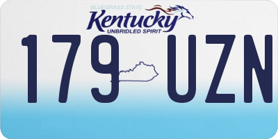 KY license plate 179UZN