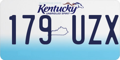 KY license plate 179UZX