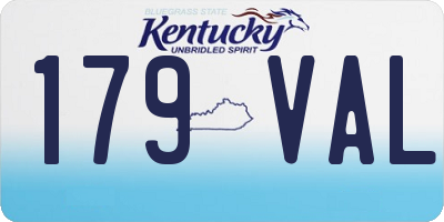 KY license plate 179VAL