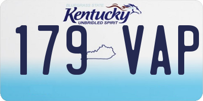 KY license plate 179VAP
