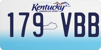 KY license plate 179VBB