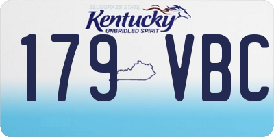 KY license plate 179VBC