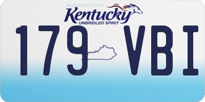 KY license plate 179VBI