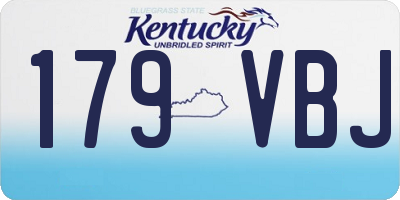 KY license plate 179VBJ