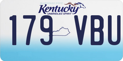 KY license plate 179VBU