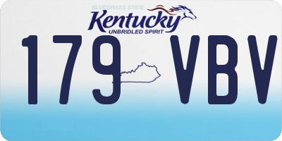 KY license plate 179VBV