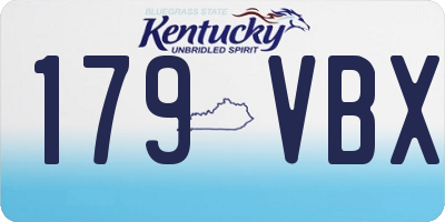 KY license plate 179VBX