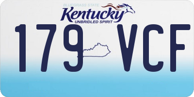 KY license plate 179VCF