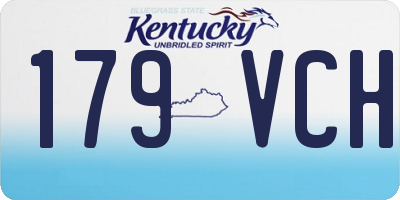 KY license plate 179VCH