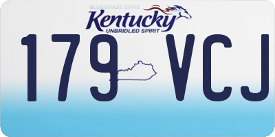 KY license plate 179VCJ