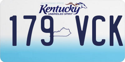 KY license plate 179VCK