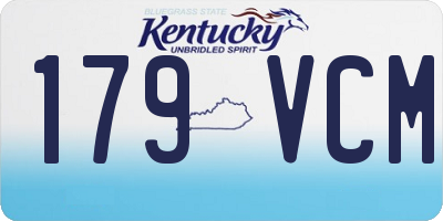 KY license plate 179VCM