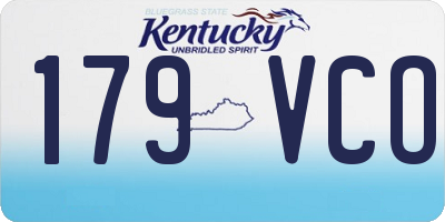 KY license plate 179VCO