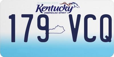 KY license plate 179VCQ