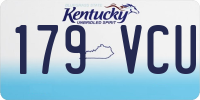 KY license plate 179VCU