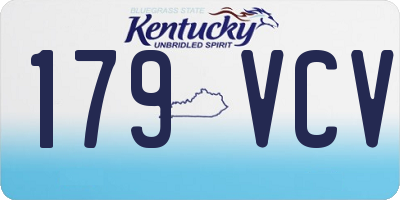 KY license plate 179VCV