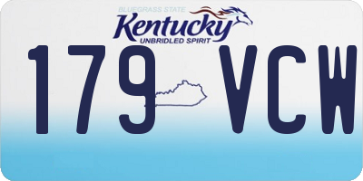 KY license plate 179VCW