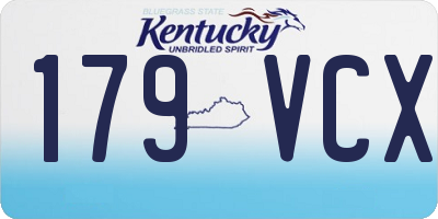 KY license plate 179VCX