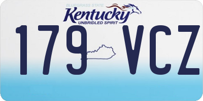 KY license plate 179VCZ