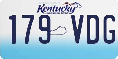 KY license plate 179VDG