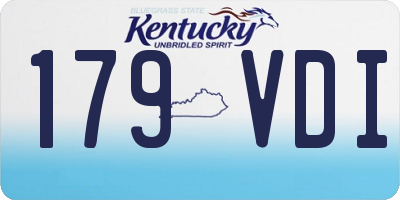 KY license plate 179VDI