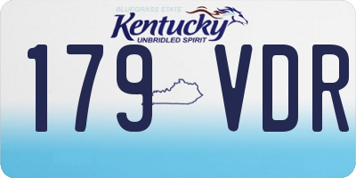 KY license plate 179VDR