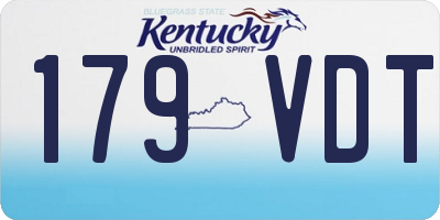 KY license plate 179VDT