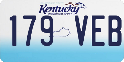 KY license plate 179VEB