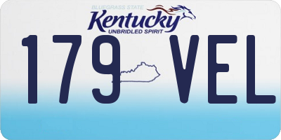 KY license plate 179VEL