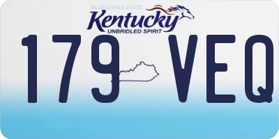 KY license plate 179VEQ
