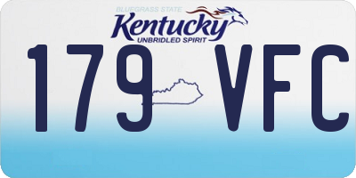 KY license plate 179VFC