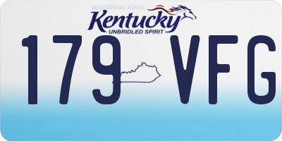 KY license plate 179VFG