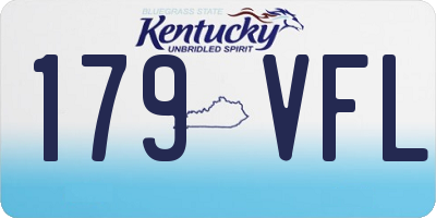 KY license plate 179VFL