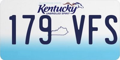 KY license plate 179VFS