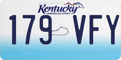 KY license plate 179VFY