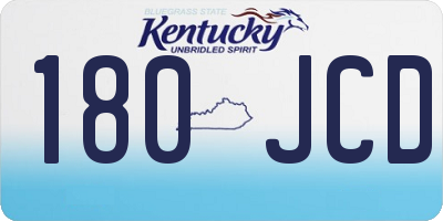 KY license plate 180JCD