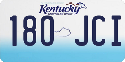 KY license plate 180JCI