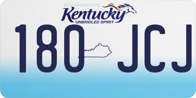 KY license plate 180JCJ