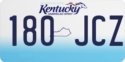 KY license plate 180JCZ