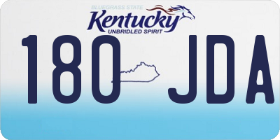 KY license plate 180JDA