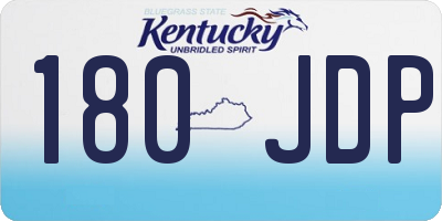KY license plate 180JDP