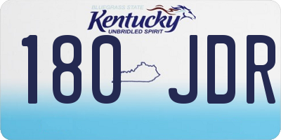 KY license plate 180JDR