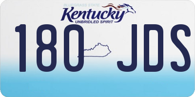 KY license plate 180JDS