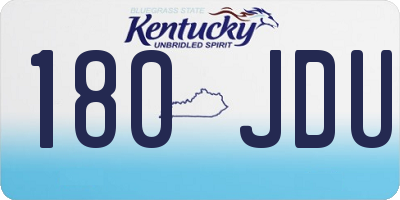 KY license plate 180JDU
