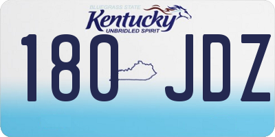 KY license plate 180JDZ