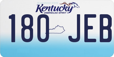 KY license plate 180JEB