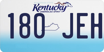 KY license plate 180JEH