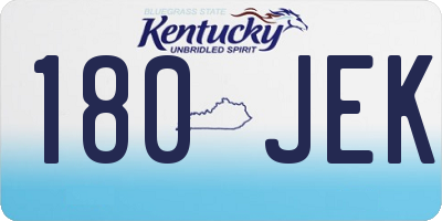 KY license plate 180JEK